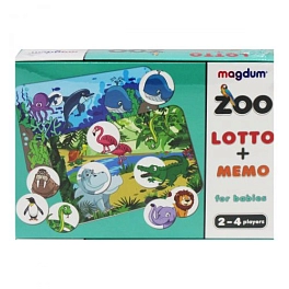 Настольная игра Зоопарк Лото+Мемо