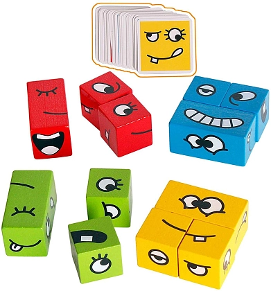 Купити Настольная игра Кумедные Кубики (Expression puzzle), бренду Bloomy Brain Toys - 4 - KUBIX Настольная игра Кумедные Кубики (Expression puzzle), бренду Bloomy Brain Toys, для 1-2 гравців, час гри < 30мин. - 4 - KUBIX