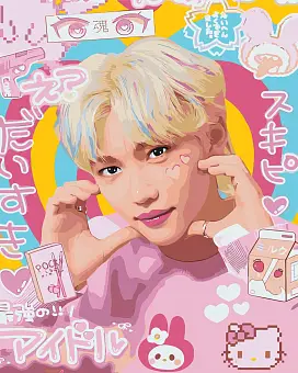 Картина по номерам K-Pop: Stray Kids Ли Феликс (Li Felix) (40х50 см)