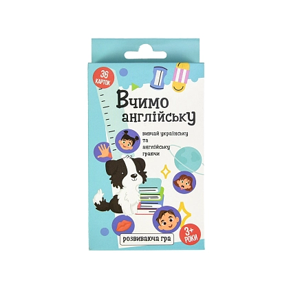 Настольная игра Учим английский, бренду Strateg, для 1-2 гравців - KUBIX