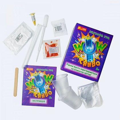 Набор для экспериментов Научная игра WOW сияние, бренду Ранок, для 1-4 гравців - 10 - KUBIX
