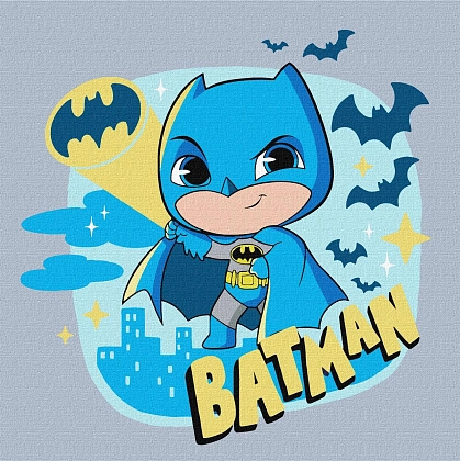 Картина по номерам WB Batman Герой тьмы (25х25 см), бренду Идейка - KUBIX