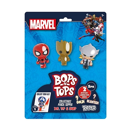 Набор фигурок-топперов "Bop n Tops" – Marvel (5 фигурок), бренду Sambro - KUBIX