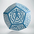 Мініатюра товару Кубик D12 Hit Location Blue & white die - 1