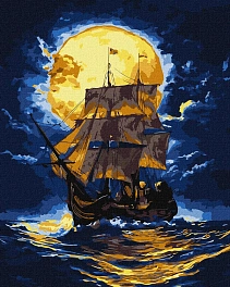 Картина по номерам Корабель у морі (40х50 см)