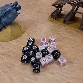 Миниатюра товара Набор кубиков Crosshairs Compact D6: Black & Pearl Dice Set - 4