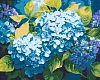 Алмазная мозаика Синяя гортензия (40х50 см)