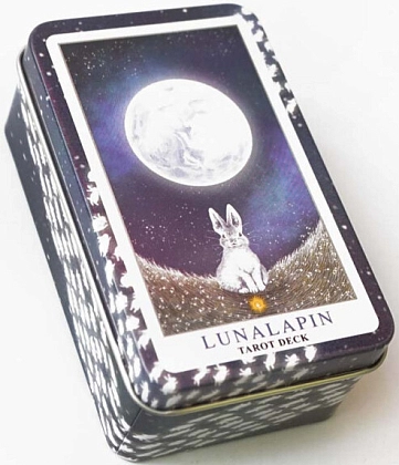 Карты ТАРО Лунного Кролика (Жестяная коробка) (Lunalapin Tarot) - KUBIX
