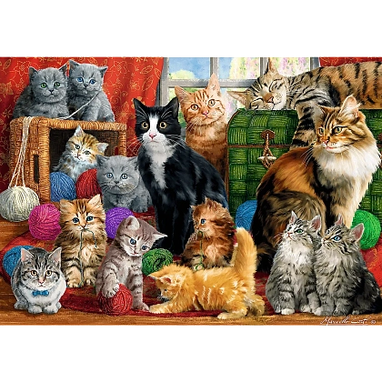Купити Пазл Арт коллекция: Встреча котиков (1000 шт.), бренду Trefl - KUBIX Пазл Арт коллекция: Встреча котиков (1000 шт.), бренду Trefl - KUBIX