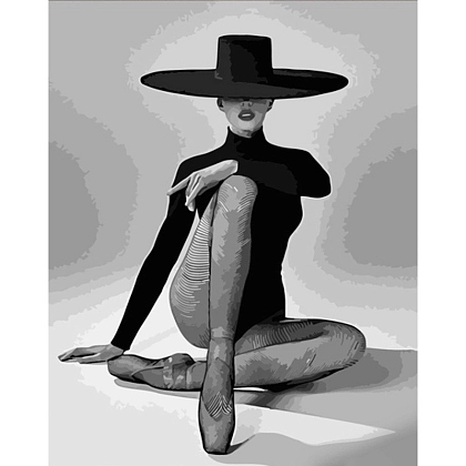 Картина по номерам Балерина-модель (40х50 см), бренду Strateg - KUBIX