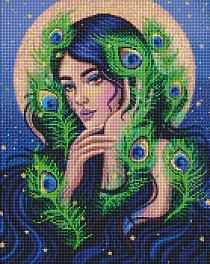 Алмазна мозаїка Загадкова дівчина (40х50 см)