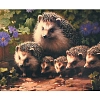 Алмазная мозаика Семья ежиков (40х50 см)