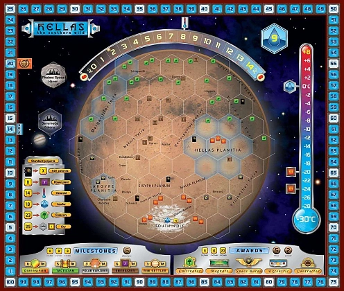Настольная игра Тераформирование Марса: Эллада и Элизий (Terraforming Mars: Hellas & Elysium), бренду Kilogames, для 1-5 гравців, час гри > 60мин. - 4 - KUBIX