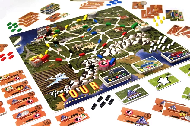 Настольная игра Чудесное путешествие (The Great Tour: European Cities), бренду Tactic, для 3-6 гравців, час гри < 30мин. - 3 - KUBIX