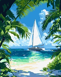 Картина по номерам На тропическом побережье (40х50 см)