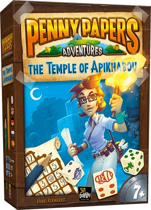 Настільна гра Пенні Пейперс: Храм Апікабу (Penny Papers Adventures: The Temple of Apikhabou), бренду Sit Down!, для 1-12 гравців, час гри < 30хв. - KUBIX