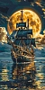 Картина за номерами Корабель у морі (40х80 см)