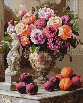 Картина по номерам Ніжні троянди (40х50 см), бренду Ідейка - KUBIX