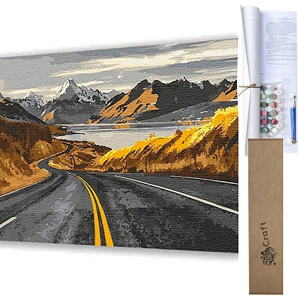 Картина по номерам Дорога в горах (40х50 см) без підрамника, бренду Art Craft - KUBIX