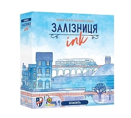 Настольная игра Железная дорога Inc. Голубой (Railroad Ink: Deep Blue Edition)