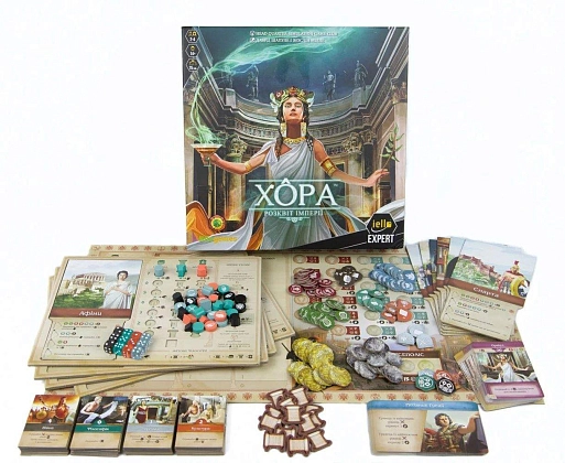 Настільна гра Хора. Розквіт імперії (Khôra: Rise of an Empire), бренду Kilogames, для 2-4 гравців, час гри > 60хв. - 3 - KUBIX
