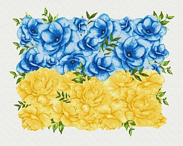 Картина по номерам Квітучий прапор (40х50 см)