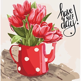 Картина по номерам Have a nice day (40х40 см) - KUBIX Картина по номерам Have a nice day (40х40 см)