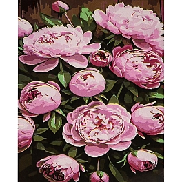 Картина по номерам Рожеві півонії (30х40 см)
