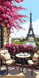 Картина по номерам Утро в Париже (40х80 см)