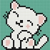 Алмазна мозаїка Котик (10х10 см)