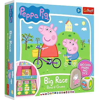 Настольная игра Большие гонки. Свинка Пеппа (Big Race. Peppa Pig) - KUBIX Настольная игра Большие гонки. Свинка Пеппа (Big Race. Peppa Pig)