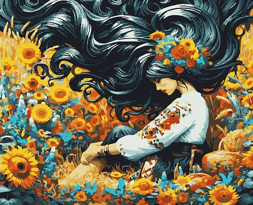 Картина по номерам Чорноброва (50х60 см), бренду Artissimo - KUBIX