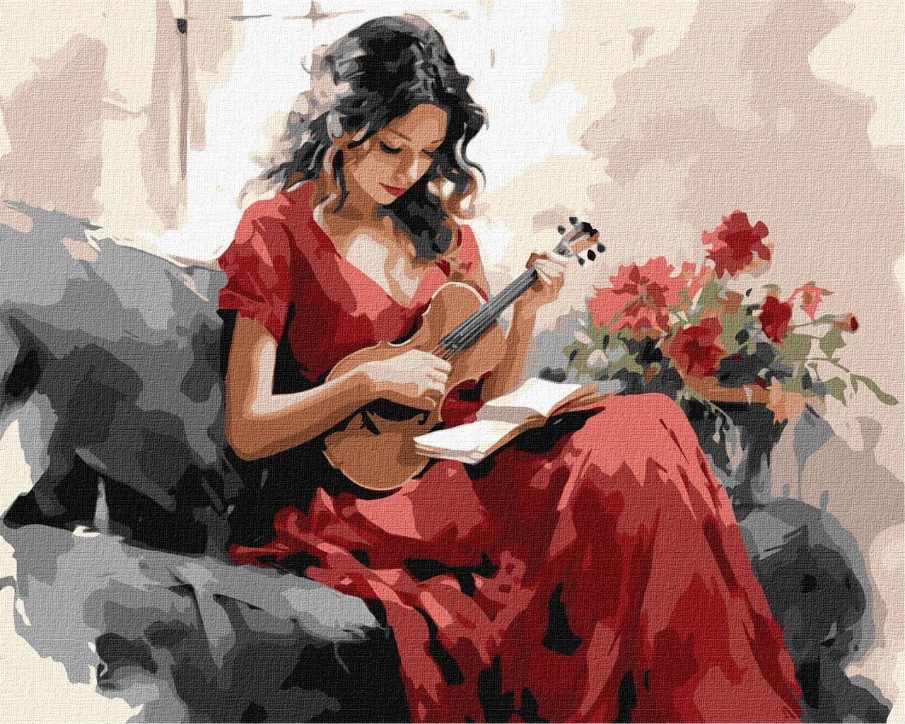 Картина по номерам Игра на скрипке (40х50 см), бренду Идейка - KUBIX