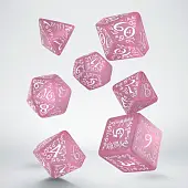 Мініатюра товару Набір кубиків Elvish Shimmering pink & White Dice Set - 1