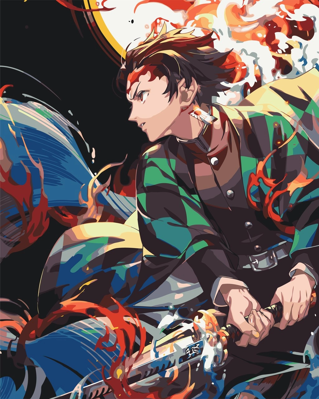 Картина по номерам «Клинок, что рассеивает демонов» Тандзиро Камадо (40х50 см), бренду Origami - KUBIX