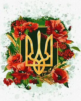 Картина по номерам Цветущий тризуб (40х50 см)