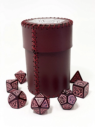 Стакан для кубиков D20 бордового цвета Dice Cup, бренду Планета Игр - 5 - KUBIX