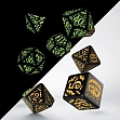 Мініатюра товару Набір кубиків Halloween Pumpkin Black & Glow in the dark Dice Set - 1