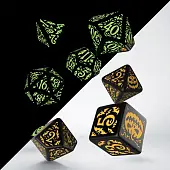 Миниатюра товара Набор кубиков Halloween Pumpkin Black & Glow in the dark Dice Set - 1