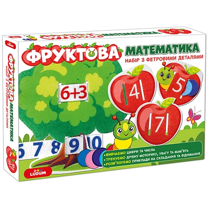 Настольная игра Фруктовая математика, бренду Ludum (Magdum), для 1-1 гравців - KUBIX