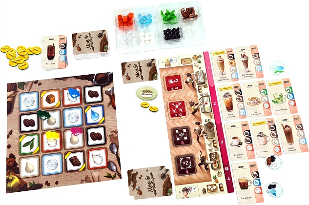 Настільна гра Моя кавʼярня (Coffee Rush), бренду Games 7Days, для 2-4 гравців, час гри < 30хв. - 2 - KUBIX