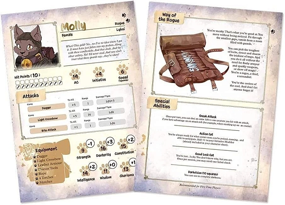 Настольная игра Animal Adventures RPG Starter Set (EN), бренду Steamforged Games Ltd., для 2-9 гравців, час гри < 60мин. - 7 - KUBIX