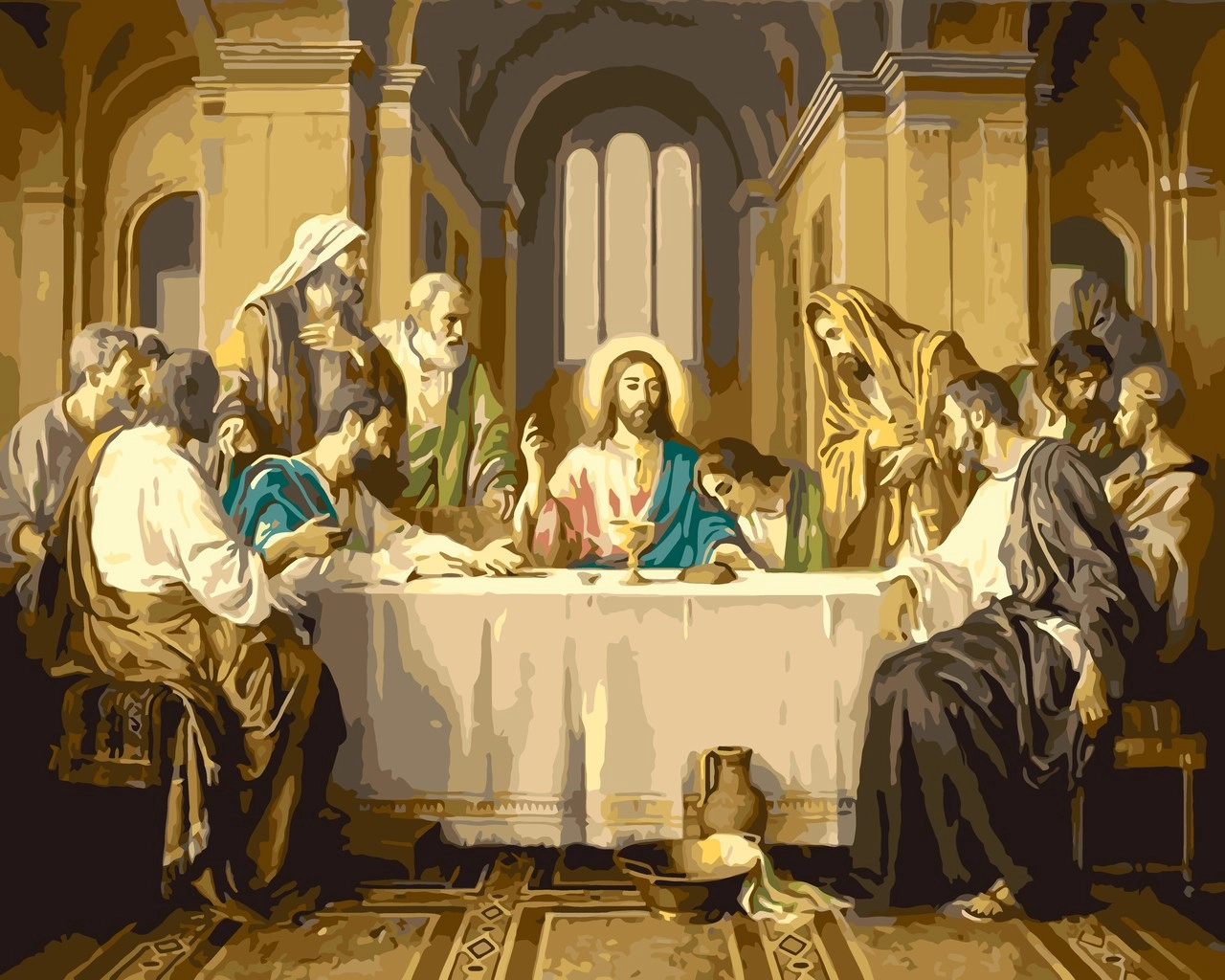 Картина по номерам Тайная вечеря (40х50 см), бренду Origami - KUBIX