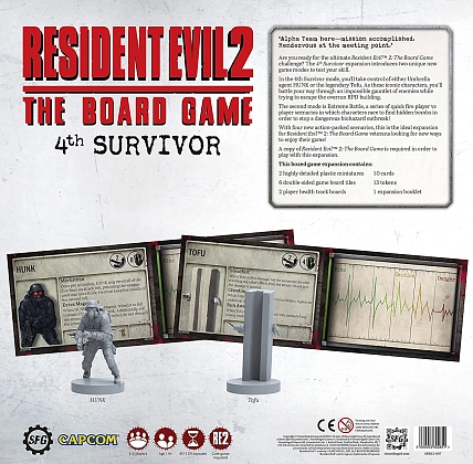 Настільна гра Оселя зла 2. Розширення 4-й Виживший (Resident Evil 2: The Board Game. 4th Survivor Expansion) (EN), бренду Steamforged Games Ltd., для 1-4 гравців, час гри > 60хв. - 2 - KUBIX