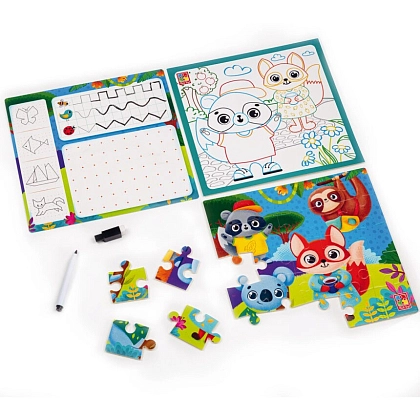 Настільна гра Набір 4в1. Звірятка, бренду Vladi Toys, для 1-2 гравців - 2 - KUBIX