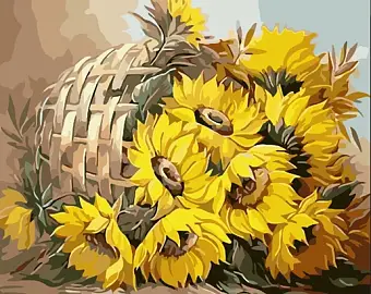 Картина по номерам Соняшники у кошику (40х50 см)