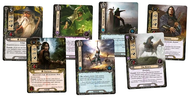 Настольная игра Властелин колец. Карточная игра (The Lord of the Rings: The Card Game), бренду Geekach Games, для 1-4 гравців, час гри < 30мин. - 3 - KUBIX