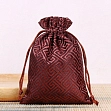 Миниатюра товара Коричневый парчевый мешочек 10х14 см - 1