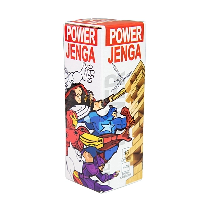 Настільна гра Power Jenga (Дженга міні), бренду Strateg, для 2-4 гравців, час гри < 30хв. - KUBIX