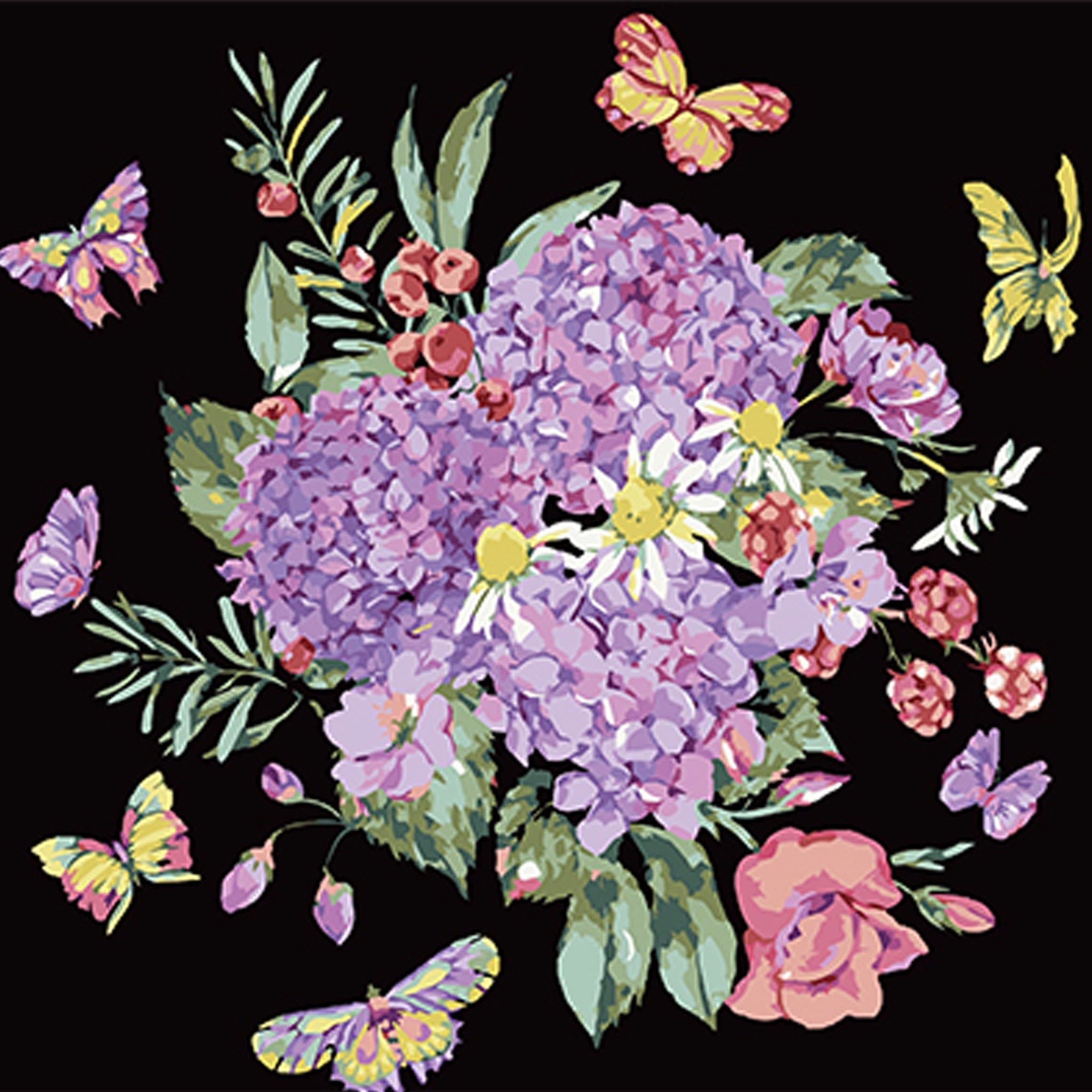 Картина по номерам Яркая композиция (40х40 см), бренду Strateg - KUBIX